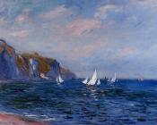 克劳德 莫奈 : Cliffs and Sailboats at Pourville